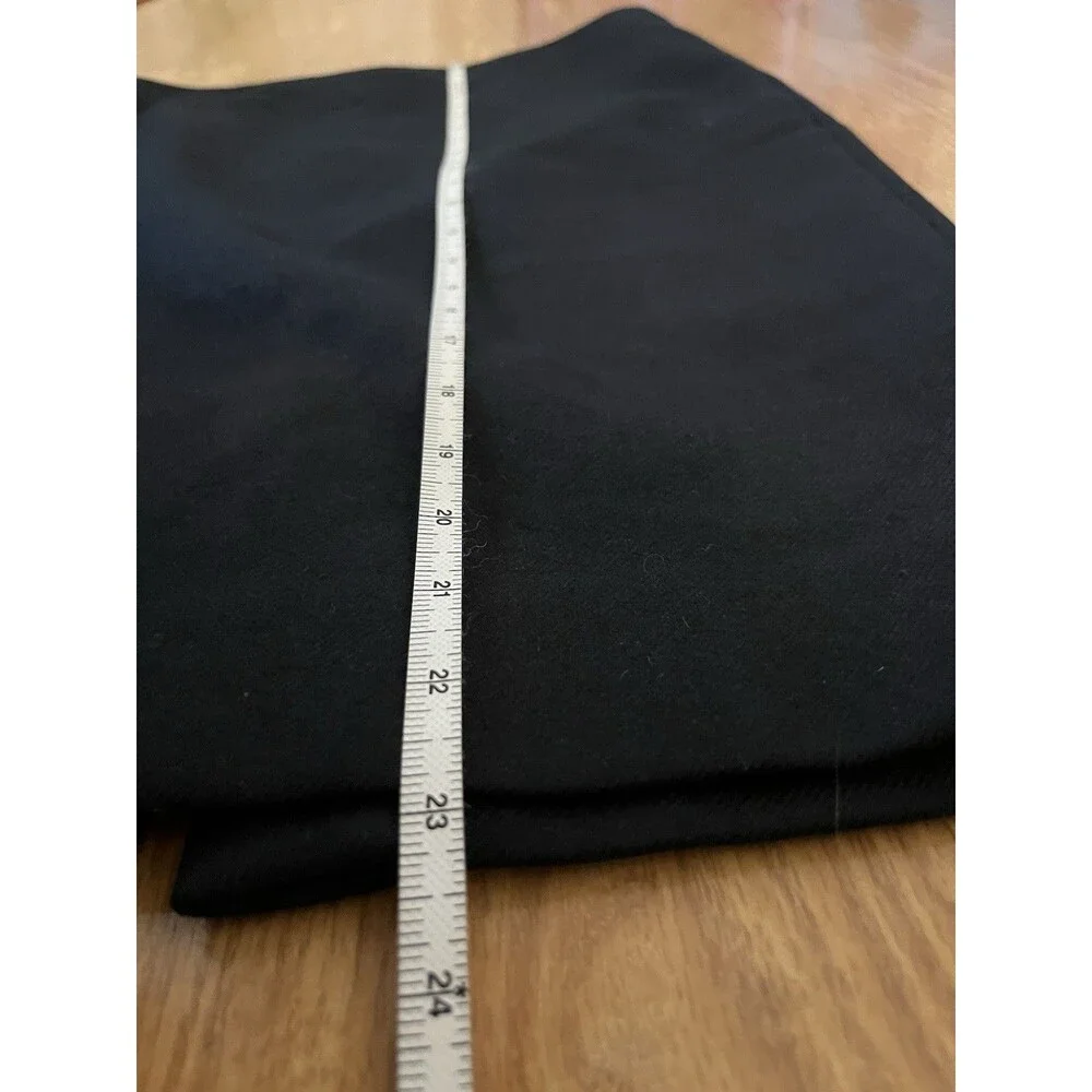J Crew Black 100% Wool Knee Length No. 2 Pencil Skirt Size 6